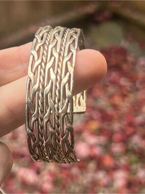 Silver-Tone Multi-Chain Cuff Bracelet Arm Band